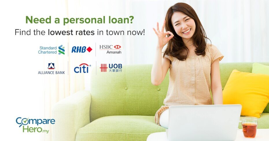 find the lowest rates personal loans at comparehero.my